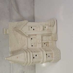 Light up Victorian white house Porcelain Village with cord